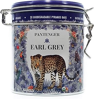 Pantenger Earl Grey Tea Bags. USDA Organic. Finest Ceylon Black Tea Leaves and Bergamot Essential Oil. 20 tea bags.