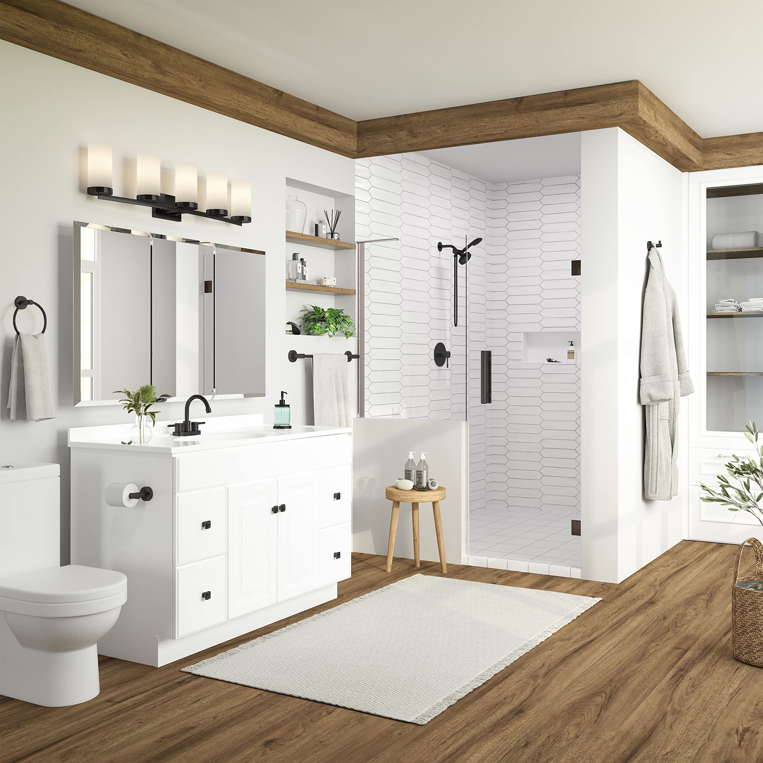 Design House 582767-MB Kelton Handtuchring Mattschwarz