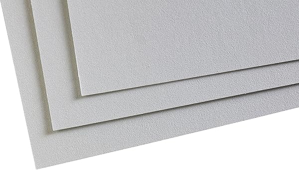 Clairefontaine 197017C Paquet Papier Pastelmat - 5 Feuilles Carte Spéciale pour Pastels Secs - 24x32 cm 360g - Bleu Clair - 1