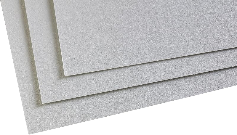 Clairefontaine 197017C Paquet Papier Pastelmat - 5 Feuilles Carte Spéciale pour Pastels Secs - 24x32 cm 360g - Bleu Clair