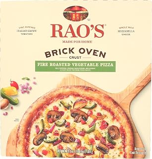 Rao's Homemade Fire Roasted Vegetable Frozen Pizza - Brick Oven Crust, Premium Mozzarella, Cremini Mushrooms & Peppers