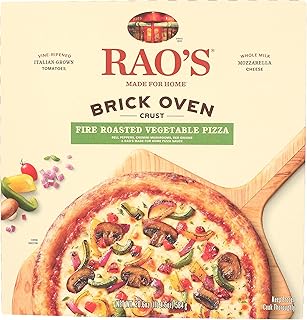 Rao's Made for Home Frozen Pizza - Fire Roasted Vegetable, Brick Oven Crust, Made with Bell Peppers, Cremini Mushrooms, Diced Tomatoes and Fresh Shredded Whole Milk Mozzarella Cheese, Premium Quality