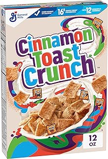 Original Cinnamon Toast Crunch Breakfast Cereal, Crispy Cinnamon Cereal, 12 OZ Cereal Box