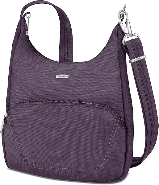 Travelon Anti-Theft Essential Messenger Bag (Purple)