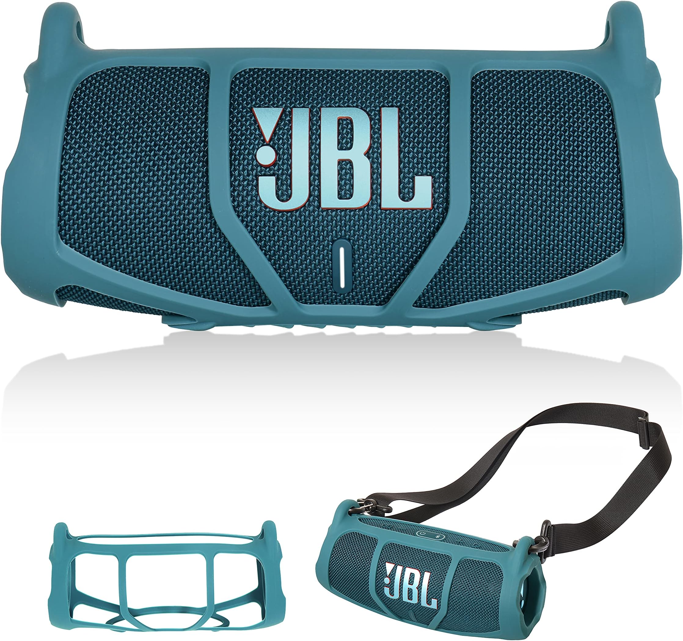 GETGEAR Silicone Cover Sleeve for JBL Charge 5 - Portable Bluetooth Speaker, Featured Design with More Protection, Best Matching in Shape and Color (Blue)