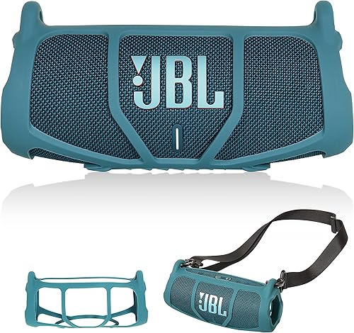 Miniatura 21 de GETGEAR Funda de silicona para JBL Charge 5, altavoz Bluetooth portátil, diseño destacado con más protección, mejor combinación en forma y color Rojo