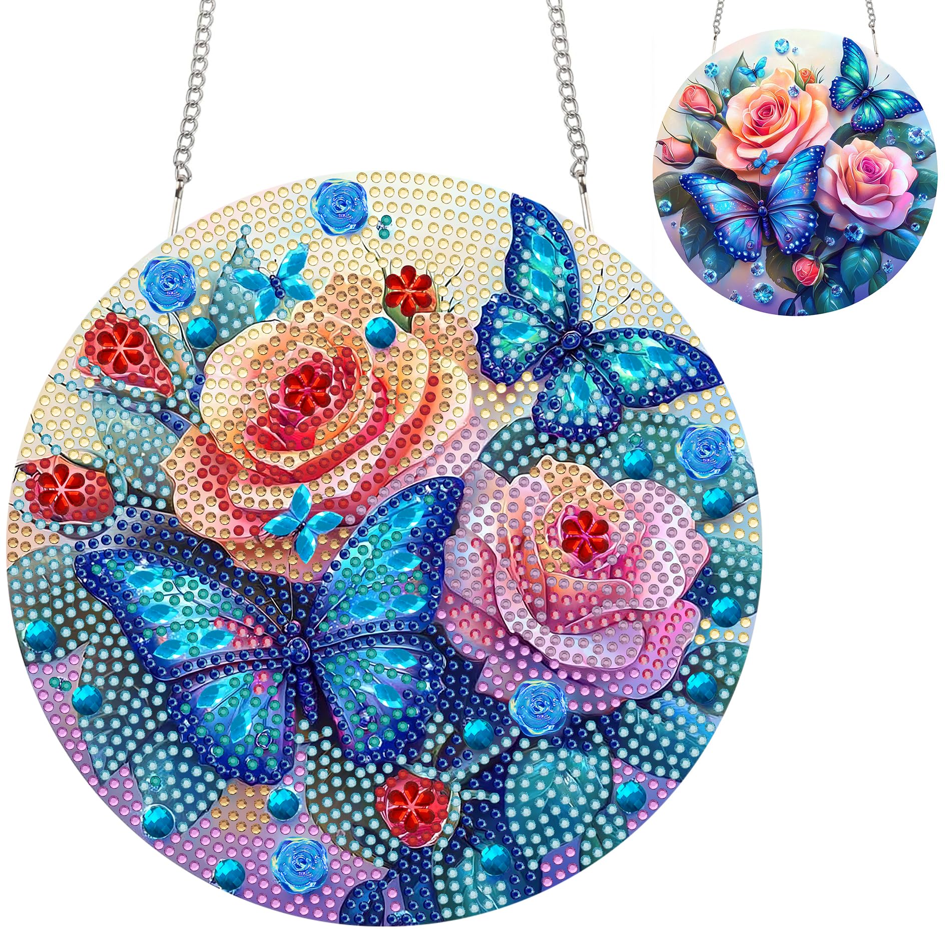 Zariocy Diamond Painting Pendentif Ornement Roses RosesPendentif D