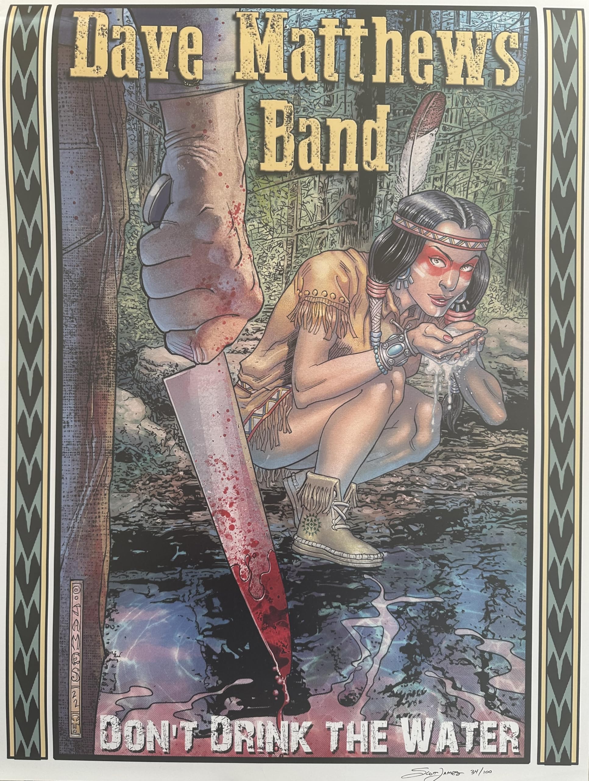 Poster Dave Matthews Band Don't Drink the Water pour salon et studio rock