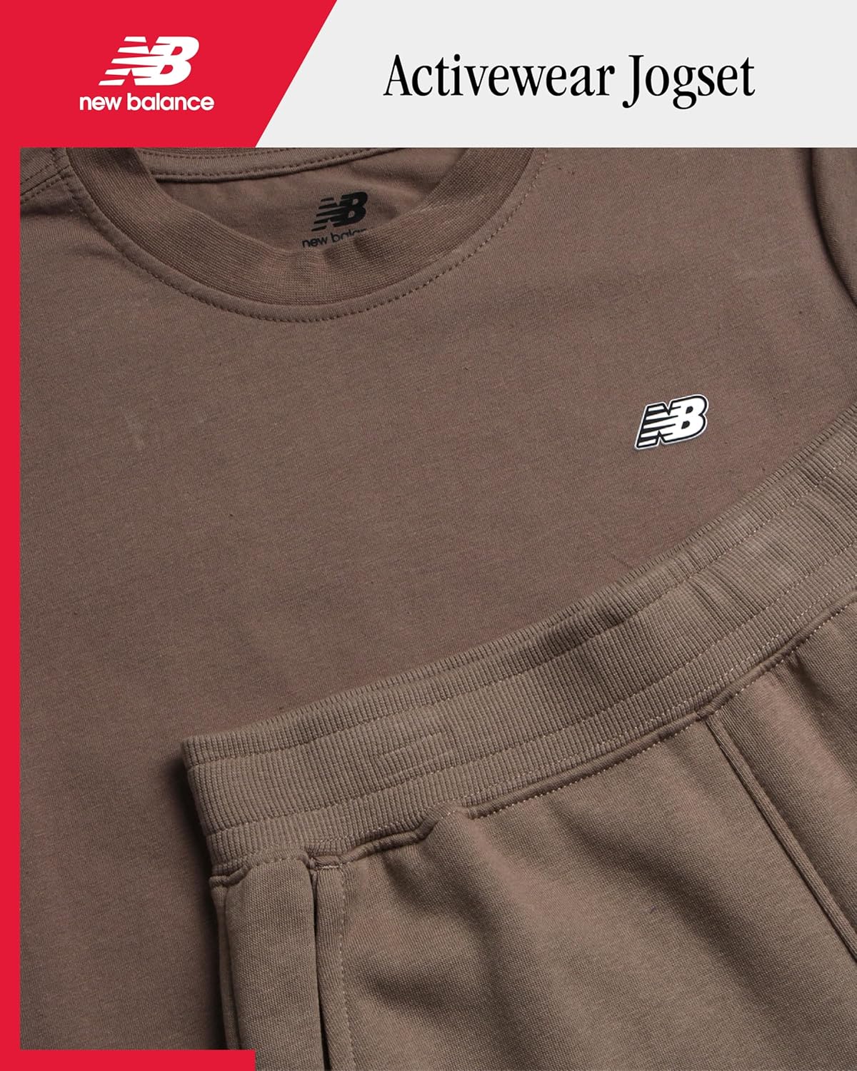 New Balance Boys Sweatpants Set - 2 Piece Short Sleeve Graphic Tee Shirt and Fleece Jogger Pants Athletic Pant Set - Image 2