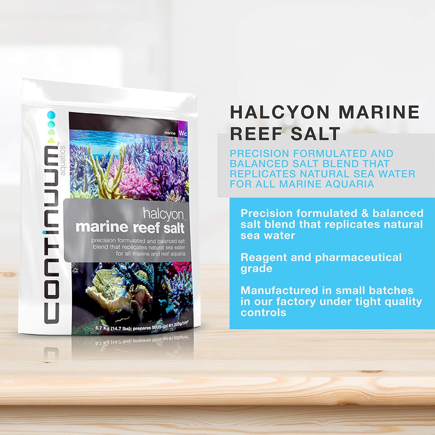 Continuum Aquatics Halcyon - Marine Reef Salt, 300 Gallon