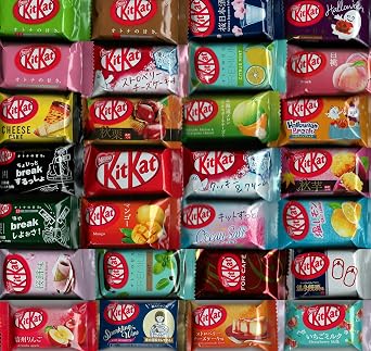 Nestl  Japan Kit Kat Mini Taste Comparison 28 Varieties Flavors Set - 28 Different Taste Bars - Variety Assortment!