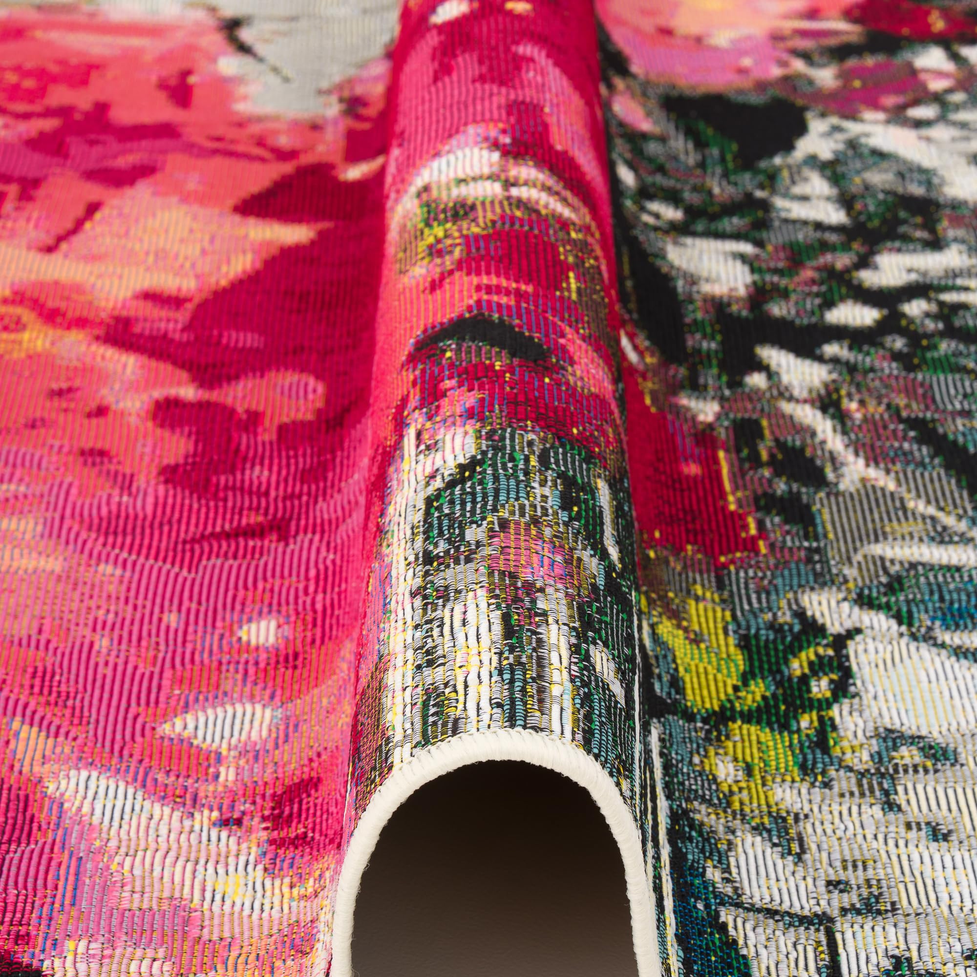 Florida Floral Moderne – Tapis Design Résistant pour Intérieur & Extérieur