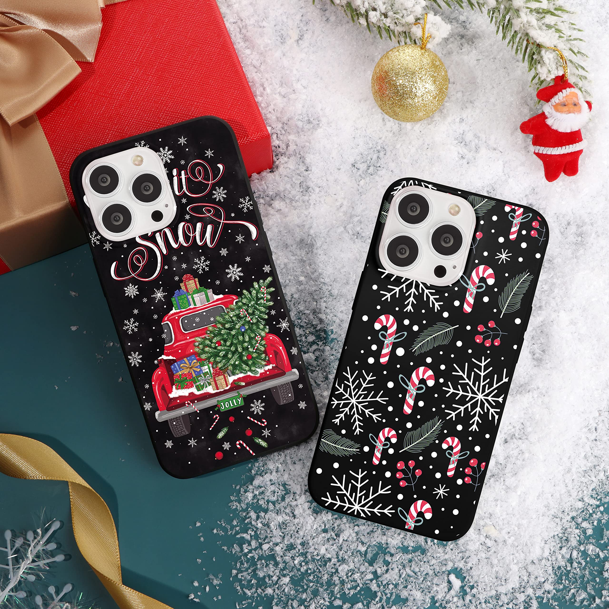Yoedge 2 Pezzi Natale Cover per Xiaomi Redmi Note 12S 6,43