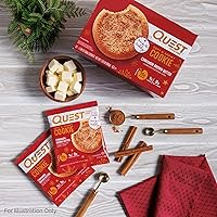 Vista 5 de Galletas proteínicas Quest Nutrition con sabor a canela y mantequilla marrón, 15g de proteína, 1g de azúcar, 2g de carbohidratos netos, aptas