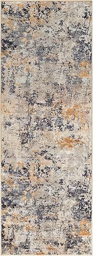 Miniatura 10 de Surya Jefferson - Alfombra moderna con estampado abstracto, 5 pies 3 pulgadas x 7 pies, color gris