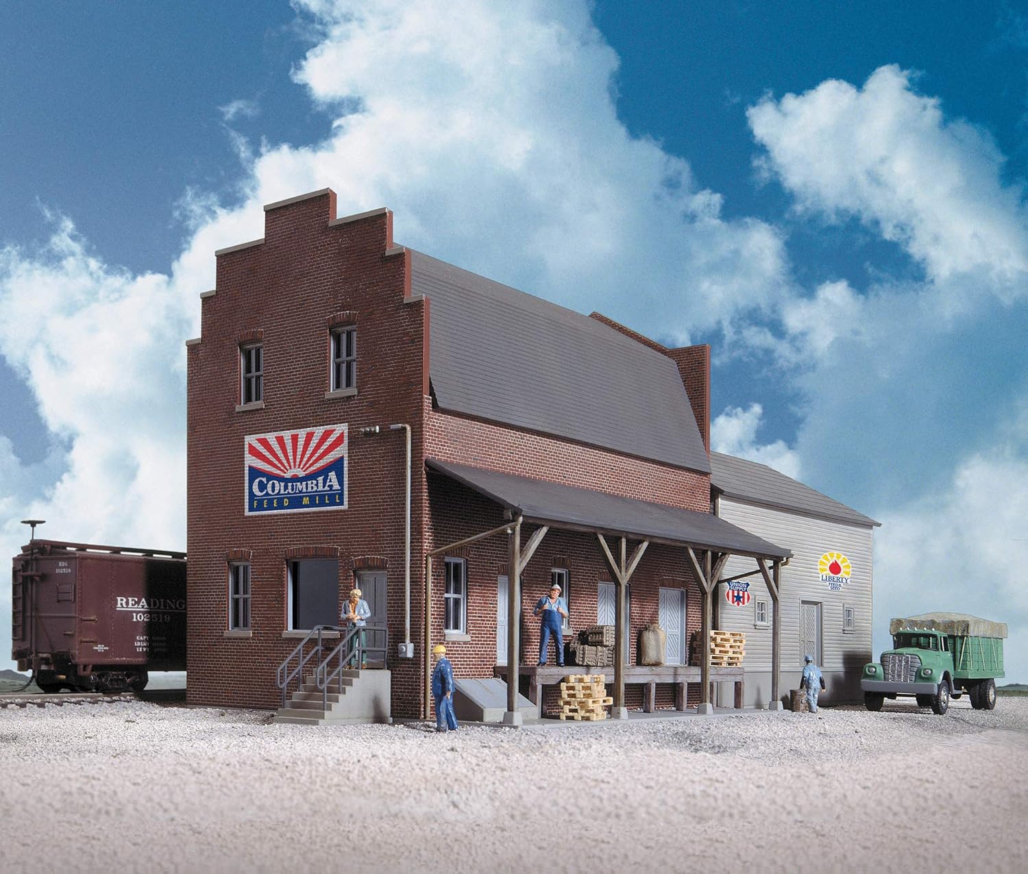 Walthers Cornerstone Columbia Feed Mill 933-3090 HO Scale Model Railroad - Structure Kit