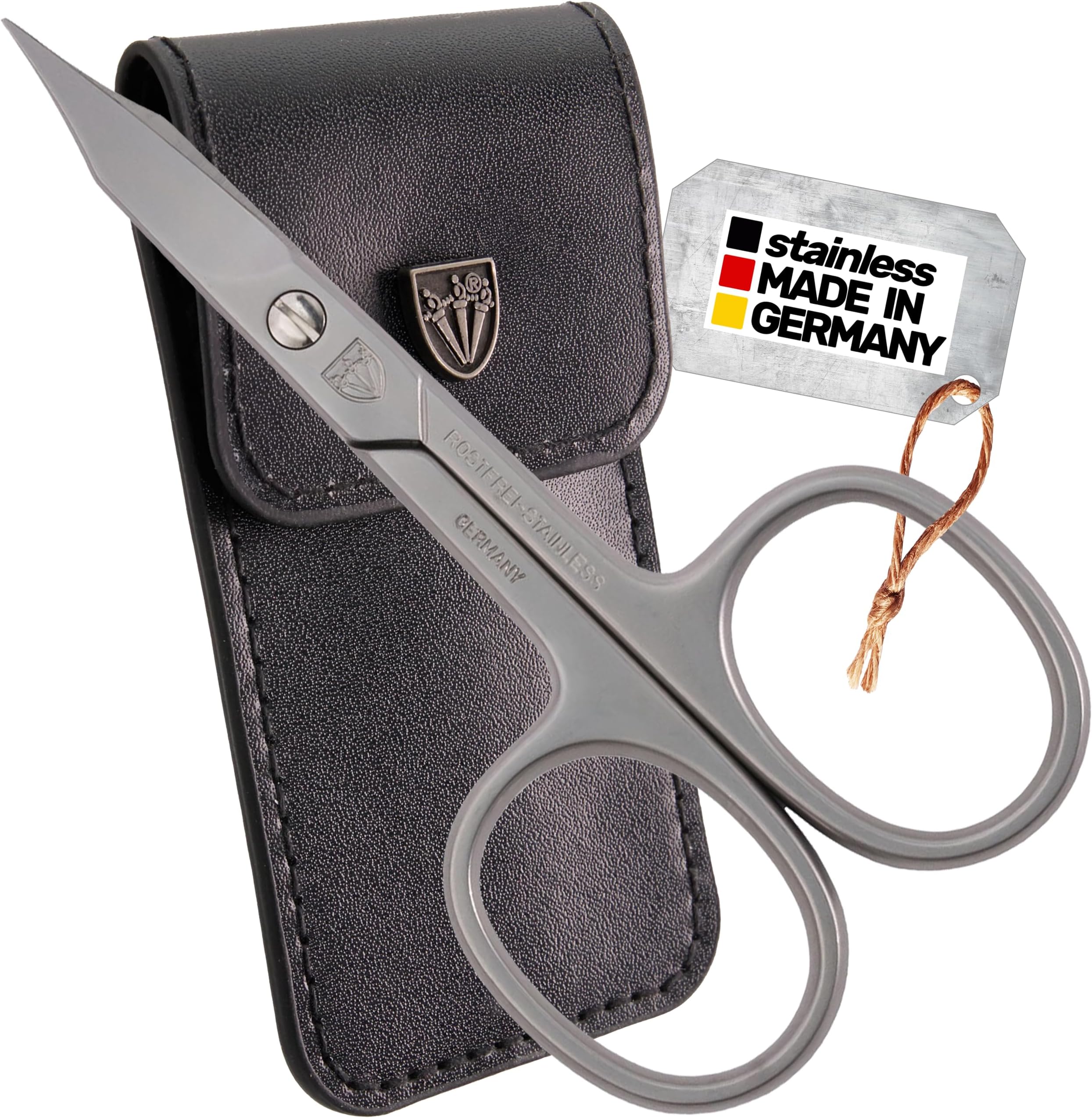 3 Swords Germany | Curved Nail & Cuticle Scissors Combined/towerpoint tip, Stainless Steel, Extra Sharp - Made in Germany - Manicure, Pedicure, Finger & Toe Nail Care (2822)