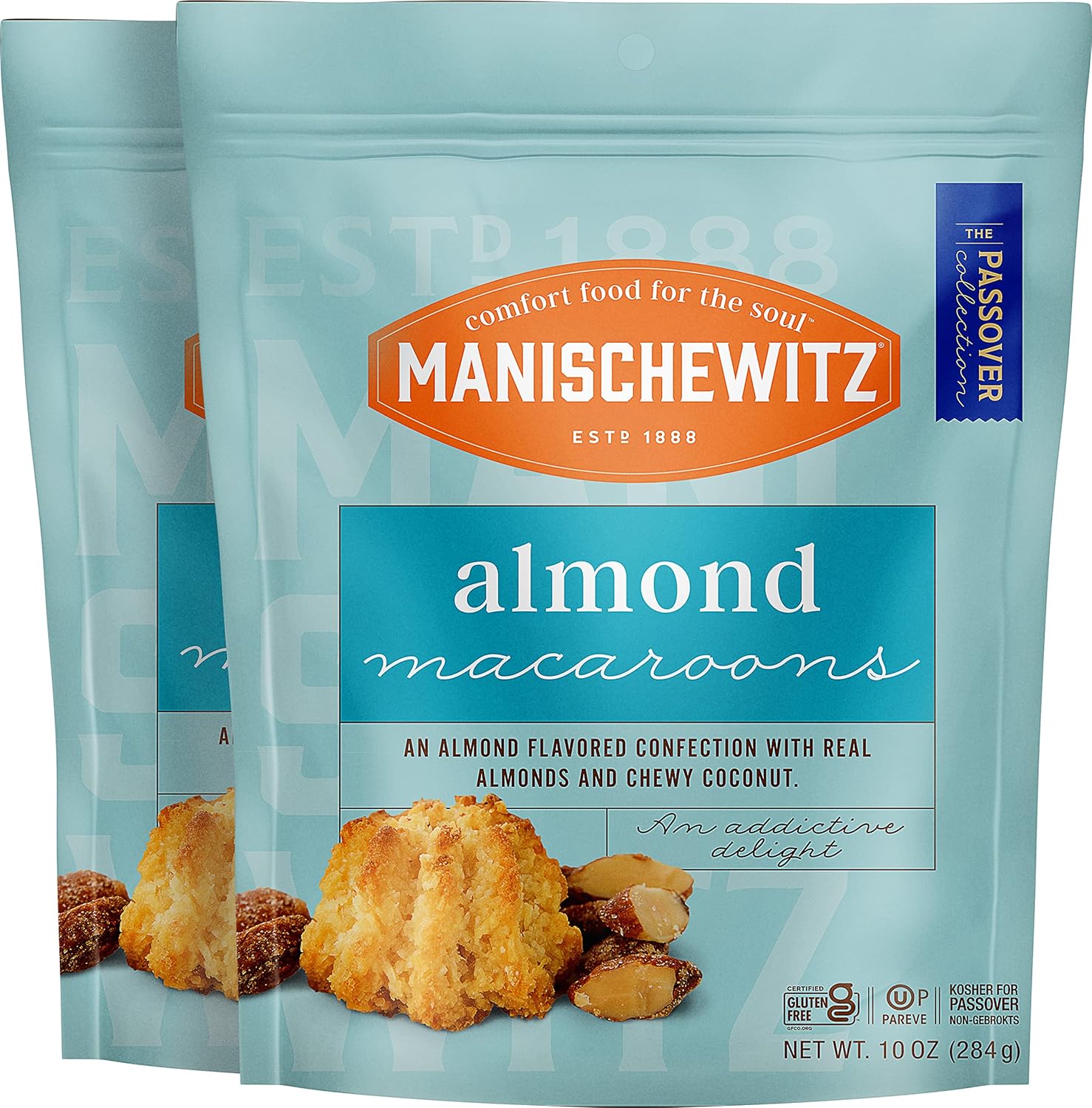 Manischewitz Macaroon Almond, Kosher For Passover, 10 Ounce