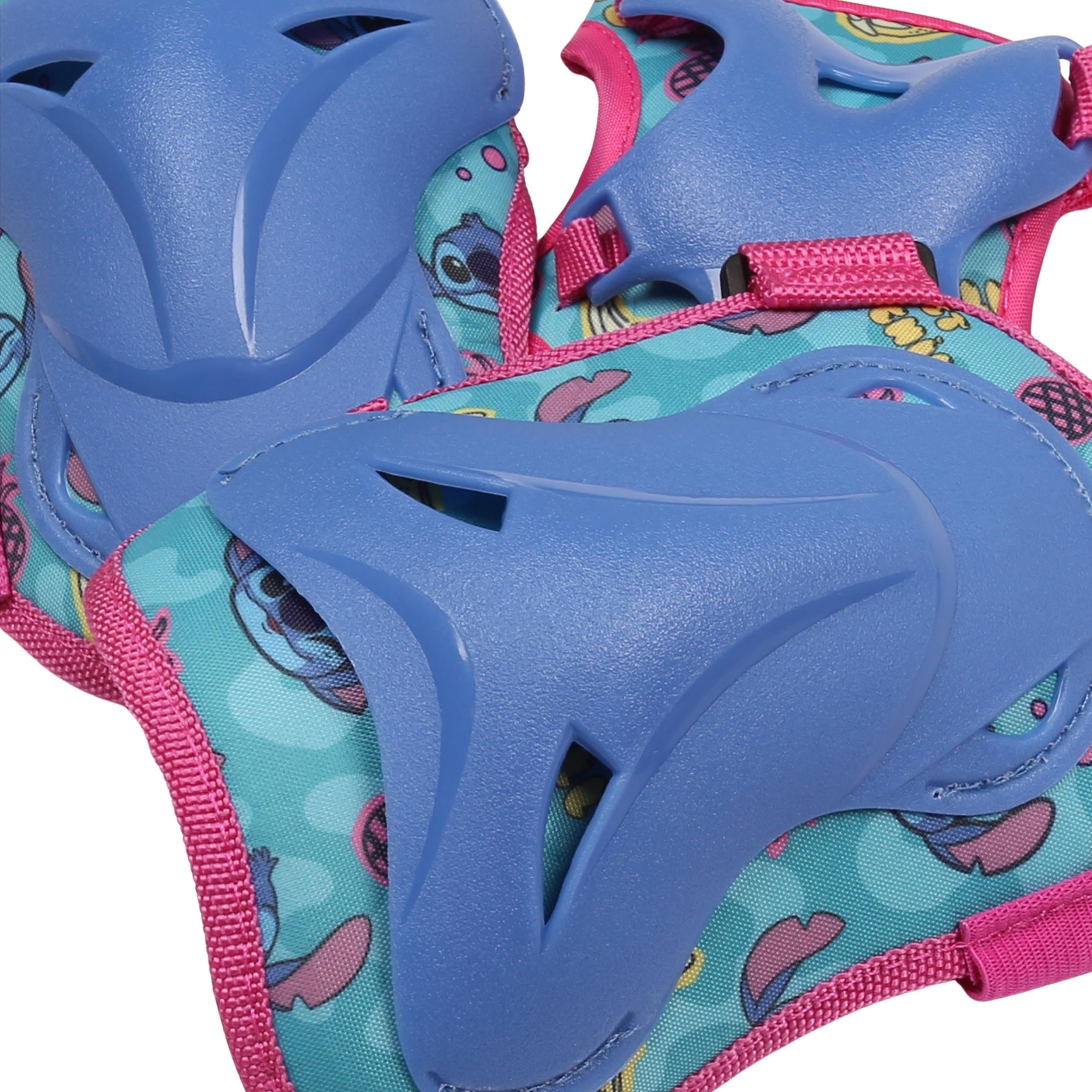 sarcia.eu DISNEY Stitch PROTEZIONI per bambini per biciclette, monopattini - SET ginocchia, gomiti, polsi (C)