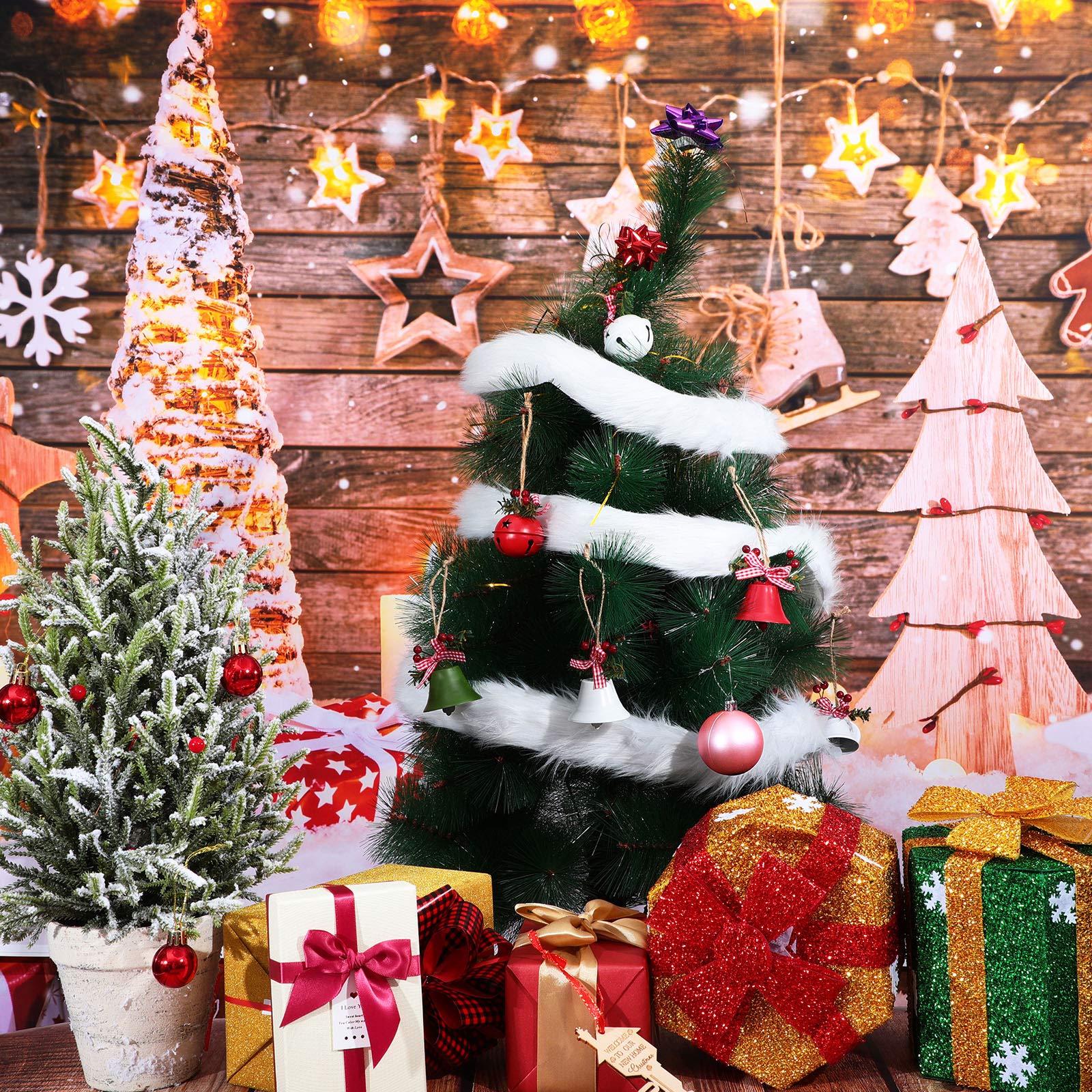 4 Rouleaux Ruban En Fausse Fourrure, Ruban De Noël En Fausse