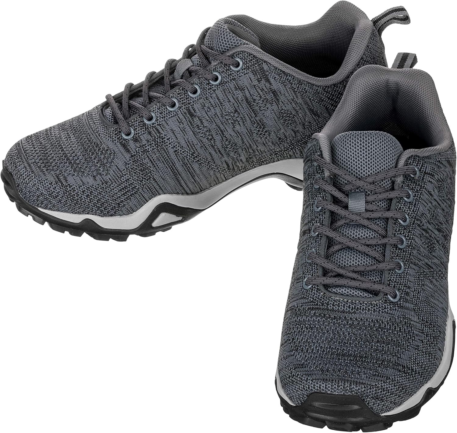 CALTO Men's Invisible Height Increasing Elevator Shoes - Grey Super Lightweight Sporty Sneakers - 2.4 Inches Taller - Q104 - Size 8 D(M) US - Image 4