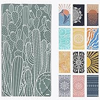 Vista 24 de FESHKA Toalla de Playa Turca Sin Arena (37 x 67 pulgadas) Toalla de Baño de Secado Rápido, Manta de Playa de Gran Tamaño, Ligera para Viajes - Hecha