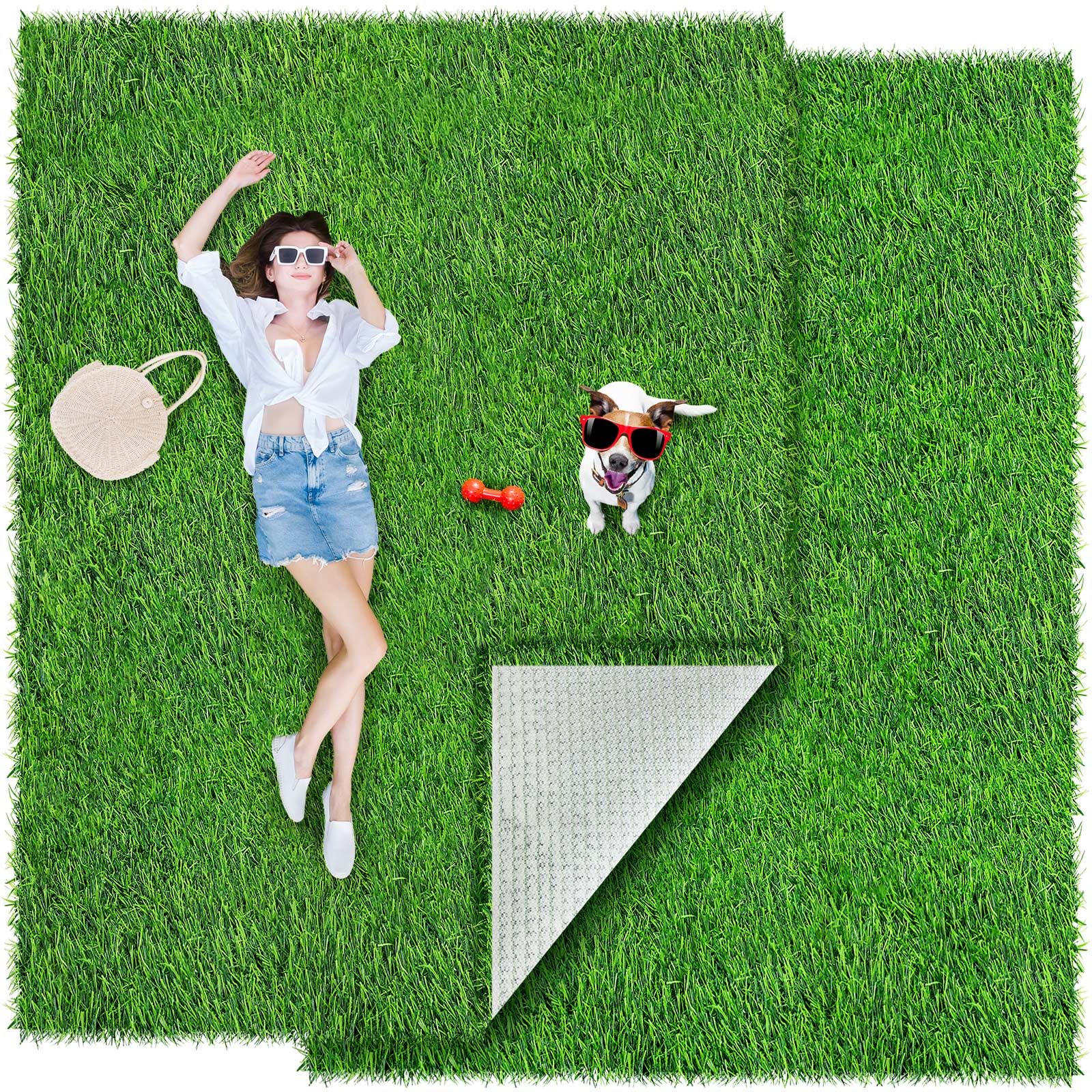 Amazon.com: Drydiet 2 Pcs 5 x 3 ft Fake Grass Decor Indoor Outdoor