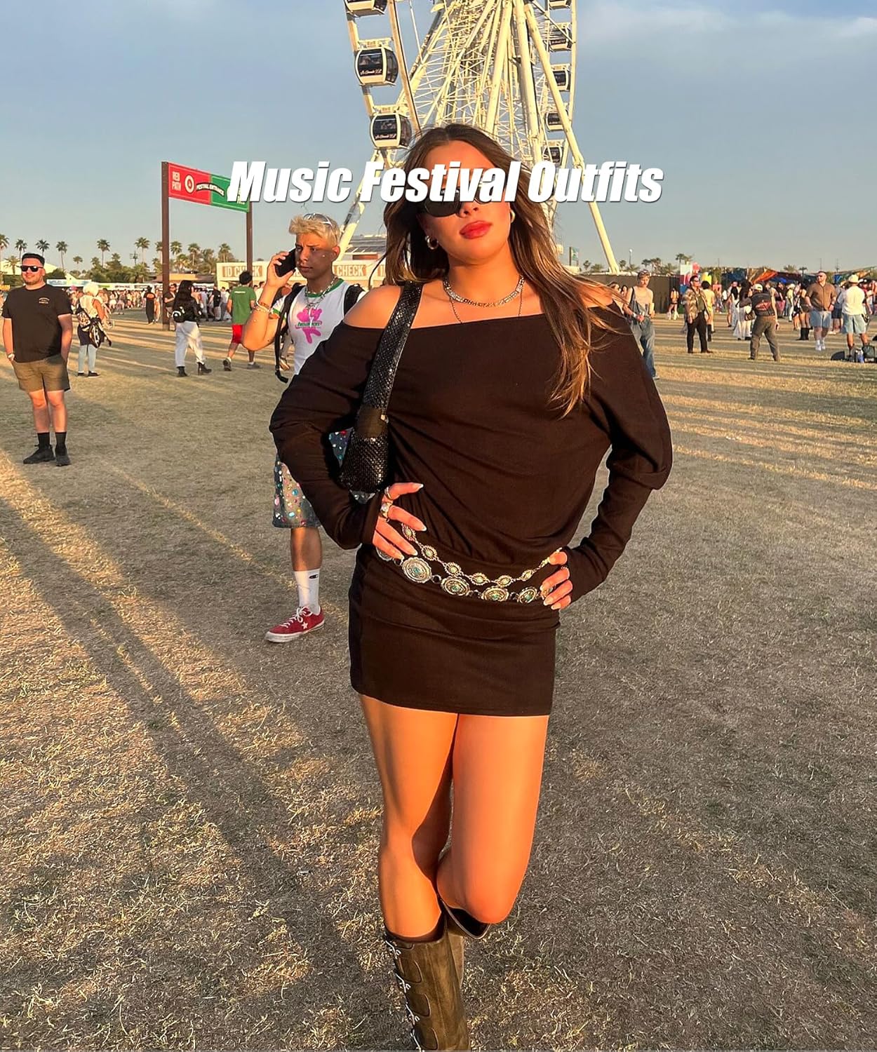 Women Off Shoulder Batwing Long Sleeve Bodycon Mini Dress Y2k Party Going Out Dresses - Image 6