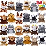 JOYIN 24 Pcs Mini Sea Animal Plush Toys, 3” Stuffed Sea Animal Bulk for Kids Birthday Party Favors, Basket Stuff, Pinata Fillers, Goodie Bag Fillers, School Prizes, Valentine's Day Party Supplies