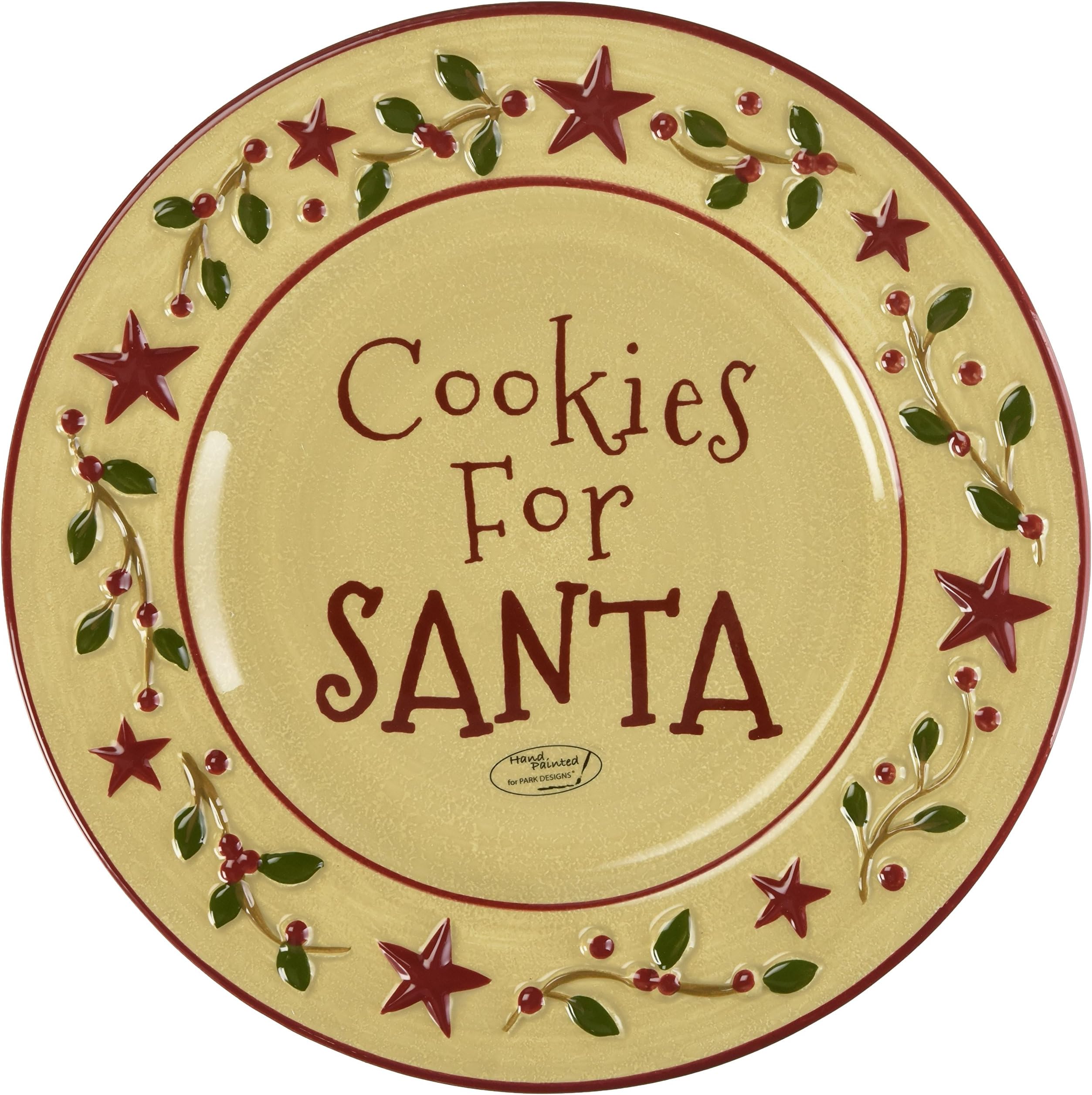 Park Designs Good Tidings Ceramic Cookie Plate