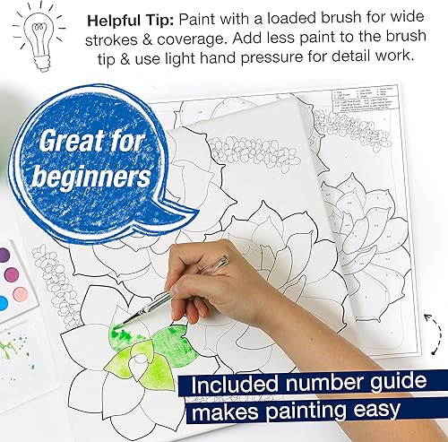 Miniatura 4 de Faber-Castell - Pintura por número Acuarela Bold Floral  Kit de pintura para adultos