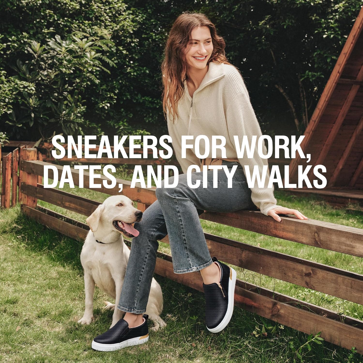 Jeossy Women's Slip On Shoes Casual Fashion Sneakers 8010 Arch Support Loafers for Women with Zipper - Image 7