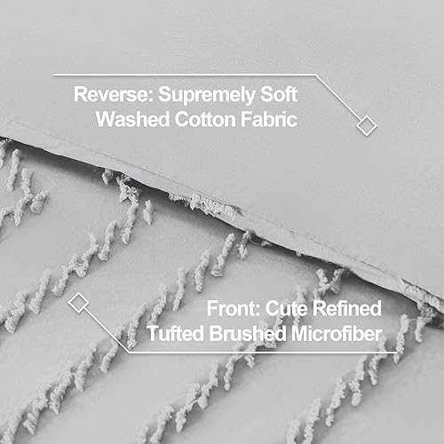 Miniatura 7 de Litanika - Juego de edredón tamaño King, 3 piezas, set de ropa de cama capitoné, ligero y esponjoso, edredón de relleno alternativo opción de regalo