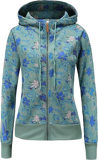 TrendiMax Hoodied Sweater met Zakken Hoodies Dames Trui Hoodie Vrouwen Lange Mouw Jas Vrouwen Winter Rits Hoodie Vrouwen Warm Print, Zwart, M