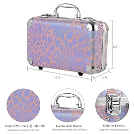 Hot Sugar All In One Makeup Set for Adults and Girls - Full Makeup Kit for Beginners With Eye Shadow Palette, Blush, Lip Gloss, Brush, Mirror (Pink Leopard)