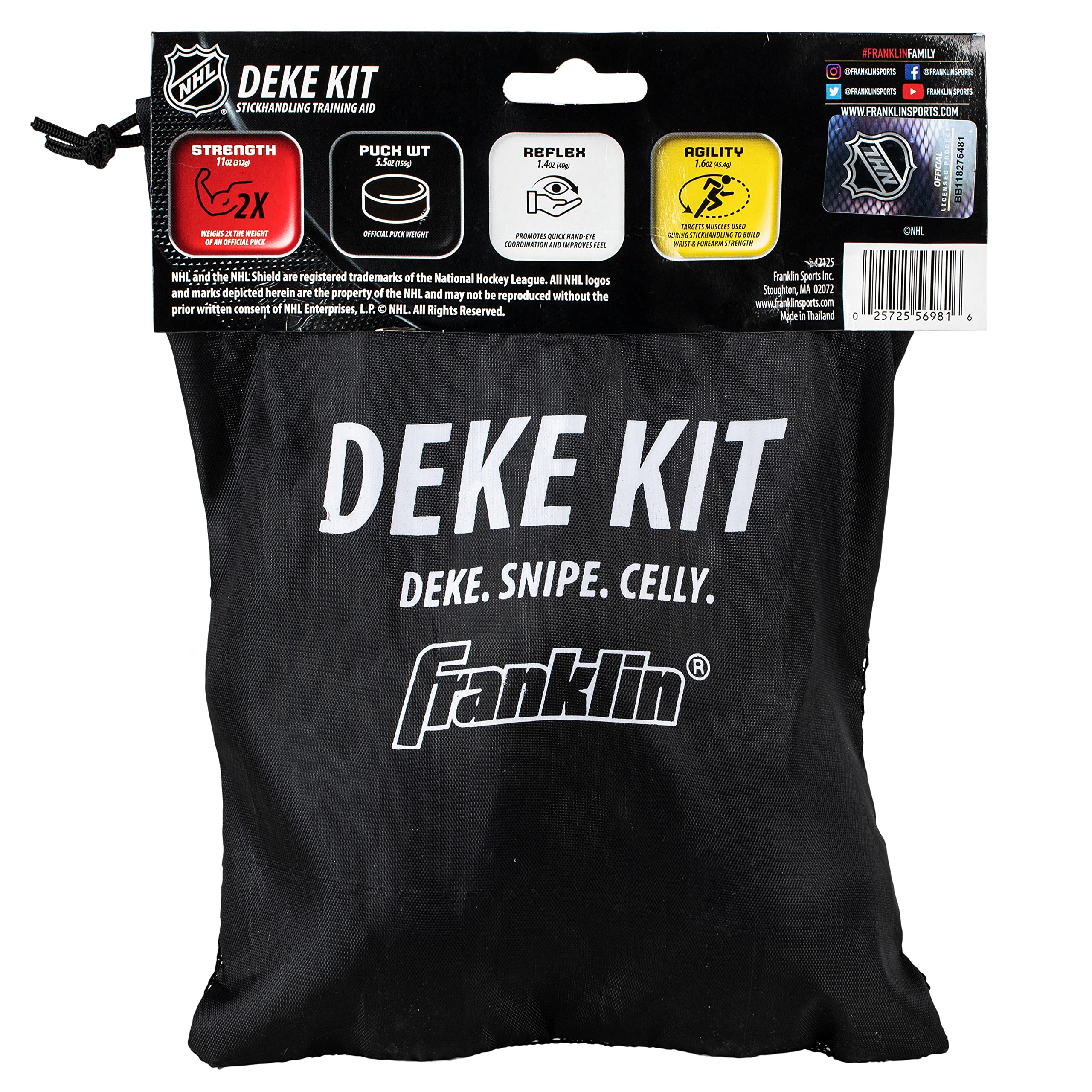 Franklin Sports Stickhandling - Kit de Entrenamiento para Pelotas de Hockey (4 Pelotas)