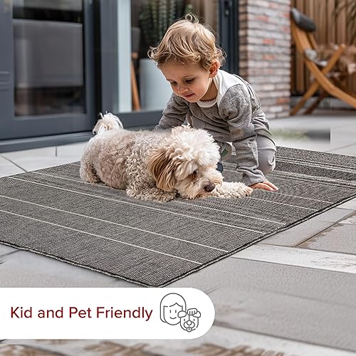 Miniatura 5 de nuLOOM Alfombra de rendimiento para exteriores de 2 x 8 pies, certificado OEKO-TEX, resistente a la intemperie, alto tráfico, patio, balcón