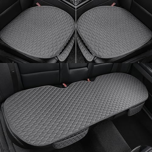 Fundas de asiento de automóvil, supertranspirables, cálidas en invierno y frescas en verano, antideslizantes, bolsas de almacenamiento, fundas de