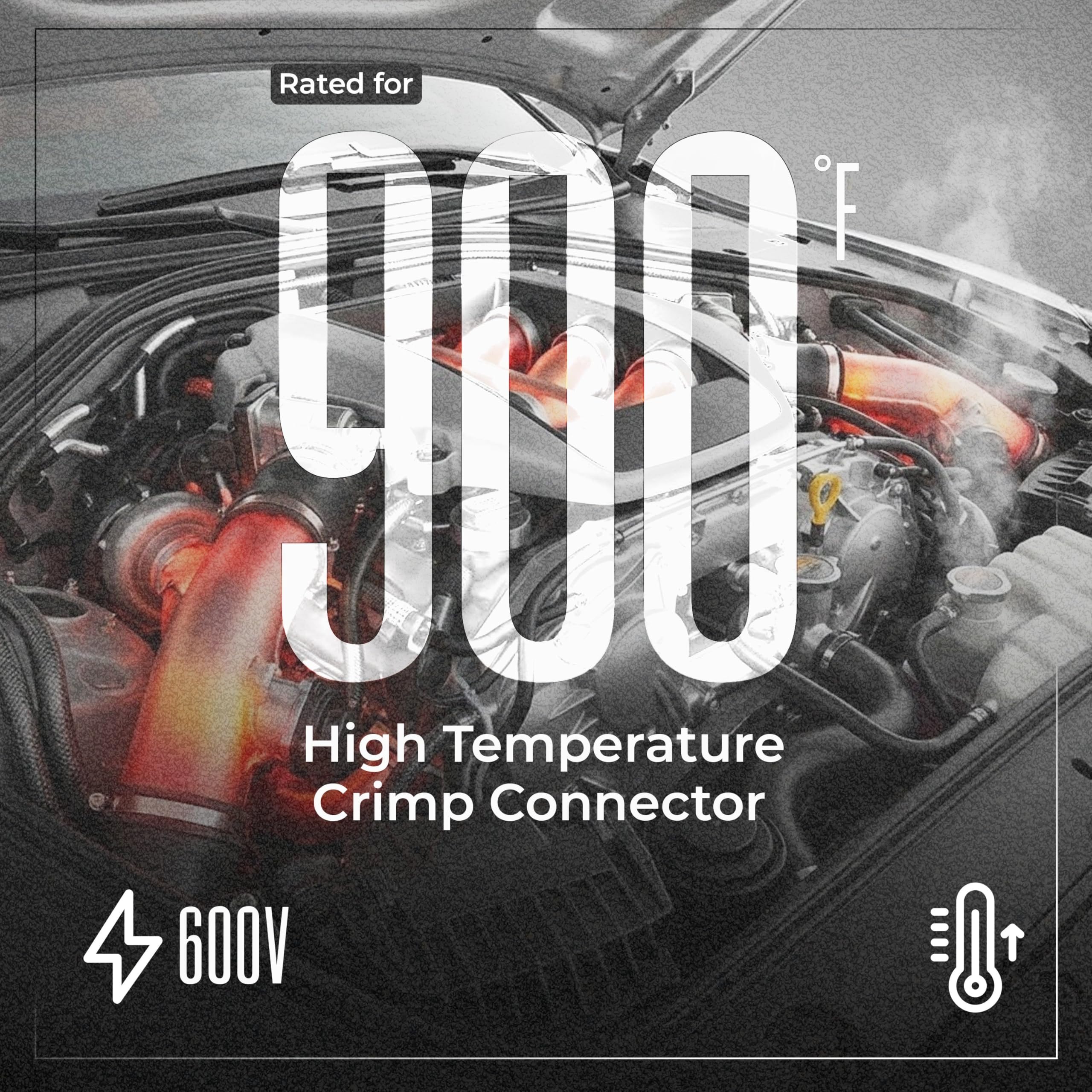 100 connettori per cavi elettrici non isolati, calibro 12-10 AWG, calibro .250 (1/4 di pollice), connettore a crimpare a sgancio rapido, prodotto negli Stati Uniti