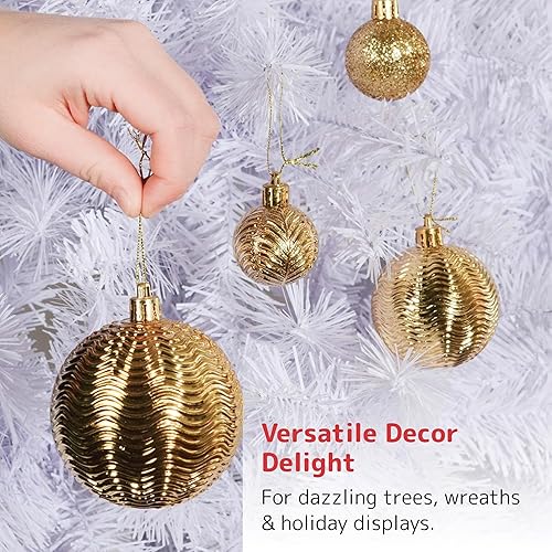 Miniatura 108 de PREXTEX - Adornos navideños inastillables de 36 piezas en azul medianoche: elegantes bolas de adorno navideño, juego ideal de adornos navideños Azul