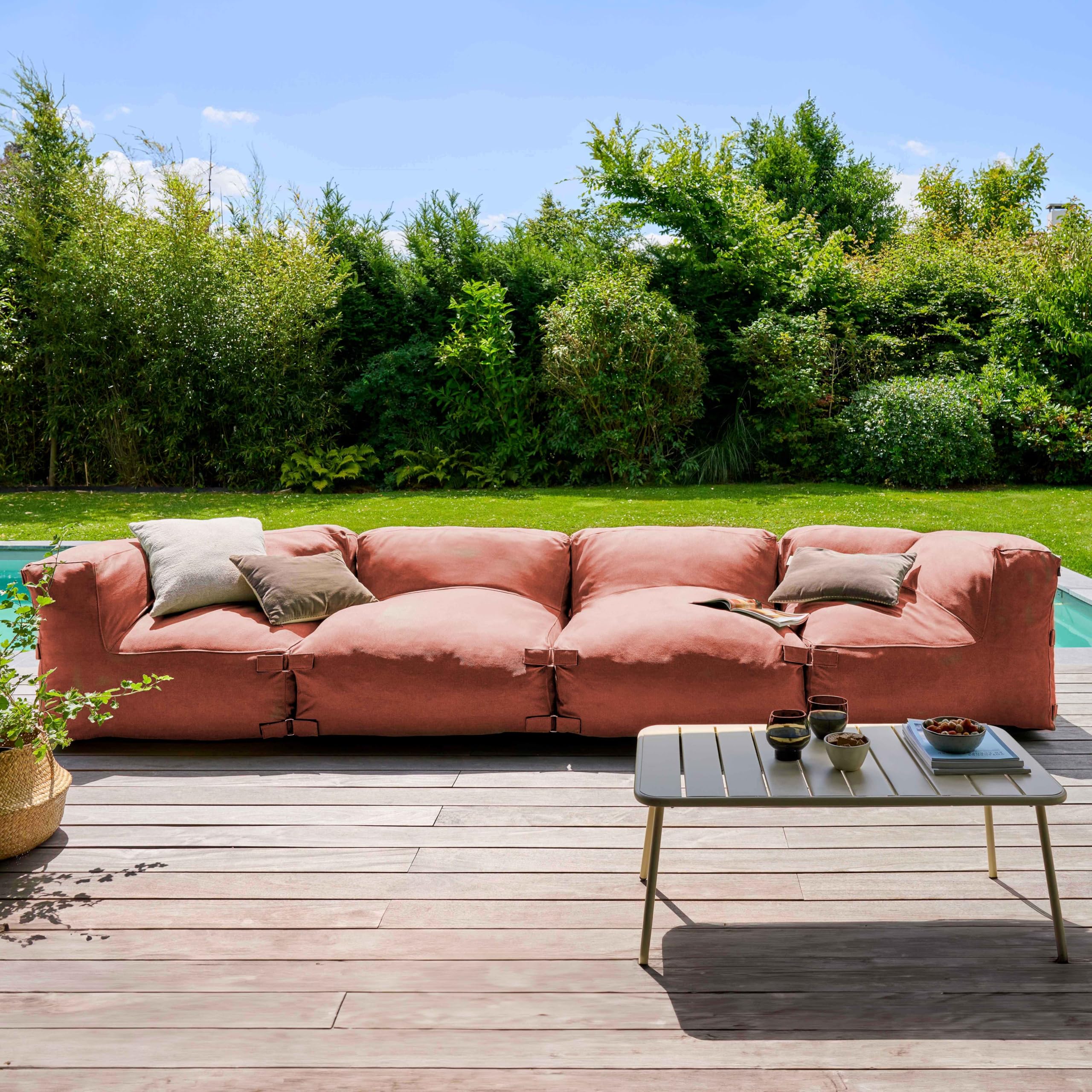 Sofá Modular De Borreguito Texturizado, 3 Plazas, Nova Borreguito Terracotta 81x99x75 Cm 97319002