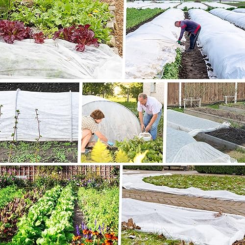 Miniatura 7 de Paquete de 4 cubiertas para plantas, protección contra la congelación, tela gruesa contra heladas, cubierta flotante para plantas de invierno y