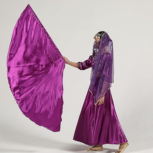 Miniatura 7 de MUNAFIE Banderas elípticas de adoración para danza, alabanza, banderas de iglesia para adoración, Banderas de Danza moradas