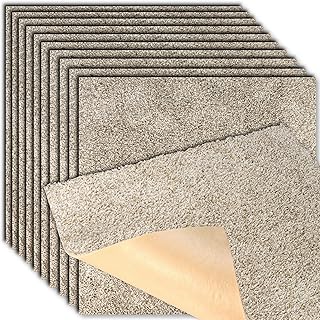 Peak Performance Peel and Stick Carpet Tiles with Attached Cushion, Easy...
