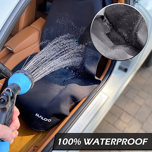 Miniatura 4 de Malo'o SeatGuard - Funda universal 100% impermeable para asiento de automóvil, material impermeable de neopreno, más grande del mercado, ajuste