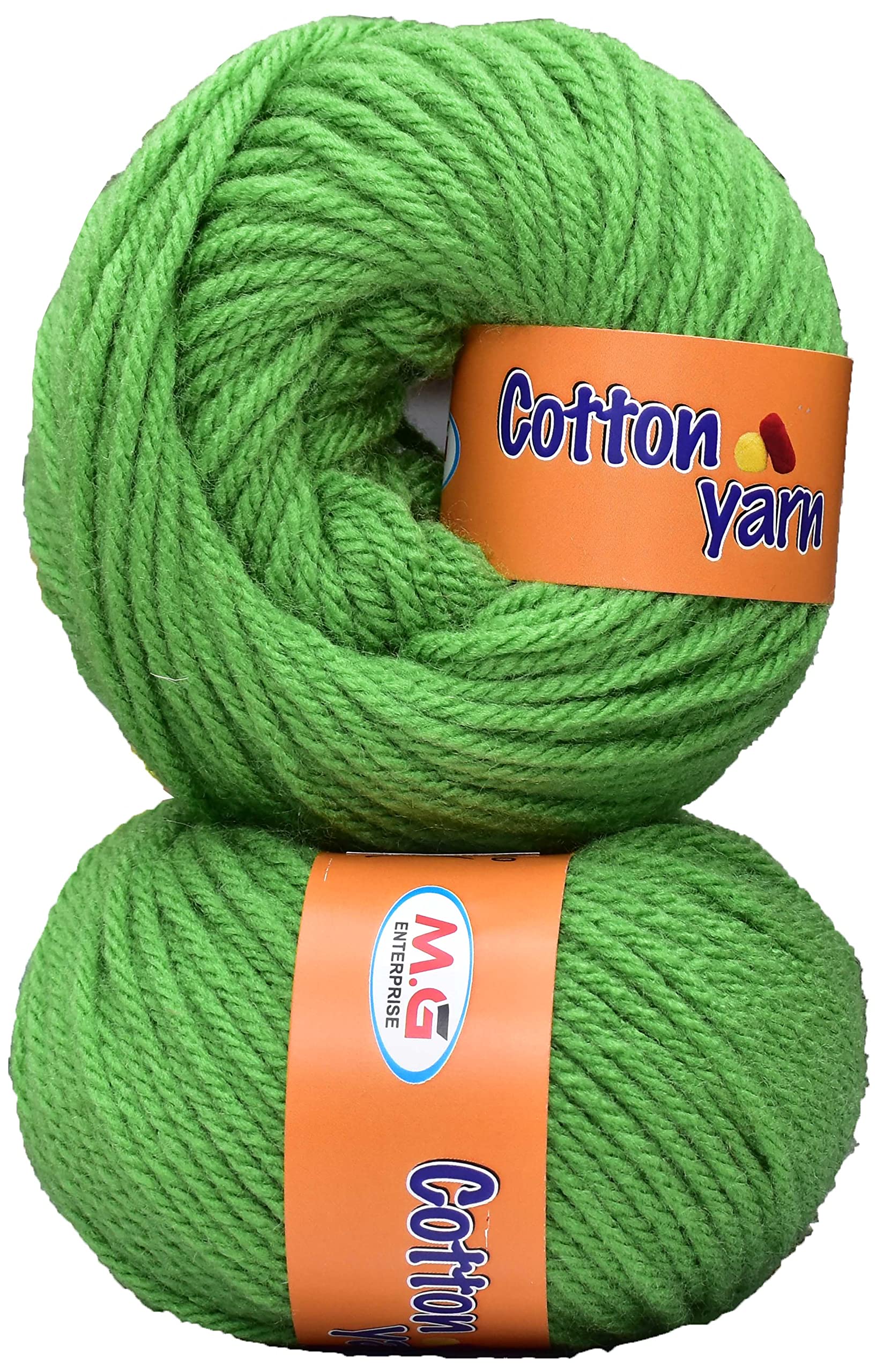 M.G ENTERPRISE Cotton Yarn Baby Acrylic Wool Cy-Parrot (200 Gm) Baby Soft 4 Ply Wool Ball Hand Knitting Wool/Art Craft Soft Fingering Crochet Hook Yarn, Needle Knitting Yarn Thread Dye Nn, Green