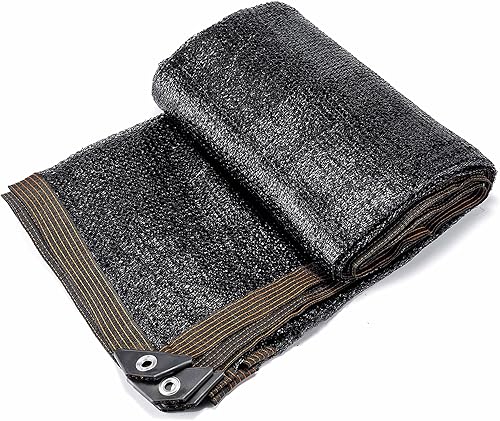 Miniatura 2 de Tronssien Tela de sombra negra 50%, red de sombra de jardín de 10 x 20 pies. Lona de malla duradera con ojales, antisombreado para jardín,