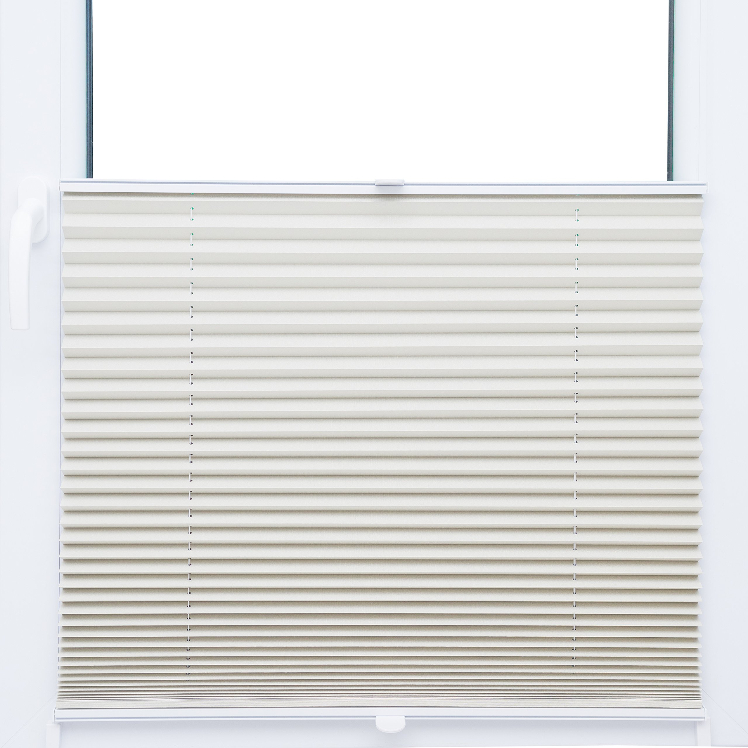 KS Handel 24 Thermo Black Out PLISSEE 80x120 cm FALTROLLO BEIGE METALLIC 100% VERDUNKELND - 80 GRÖßEN im Shop - MEGA Auswahl