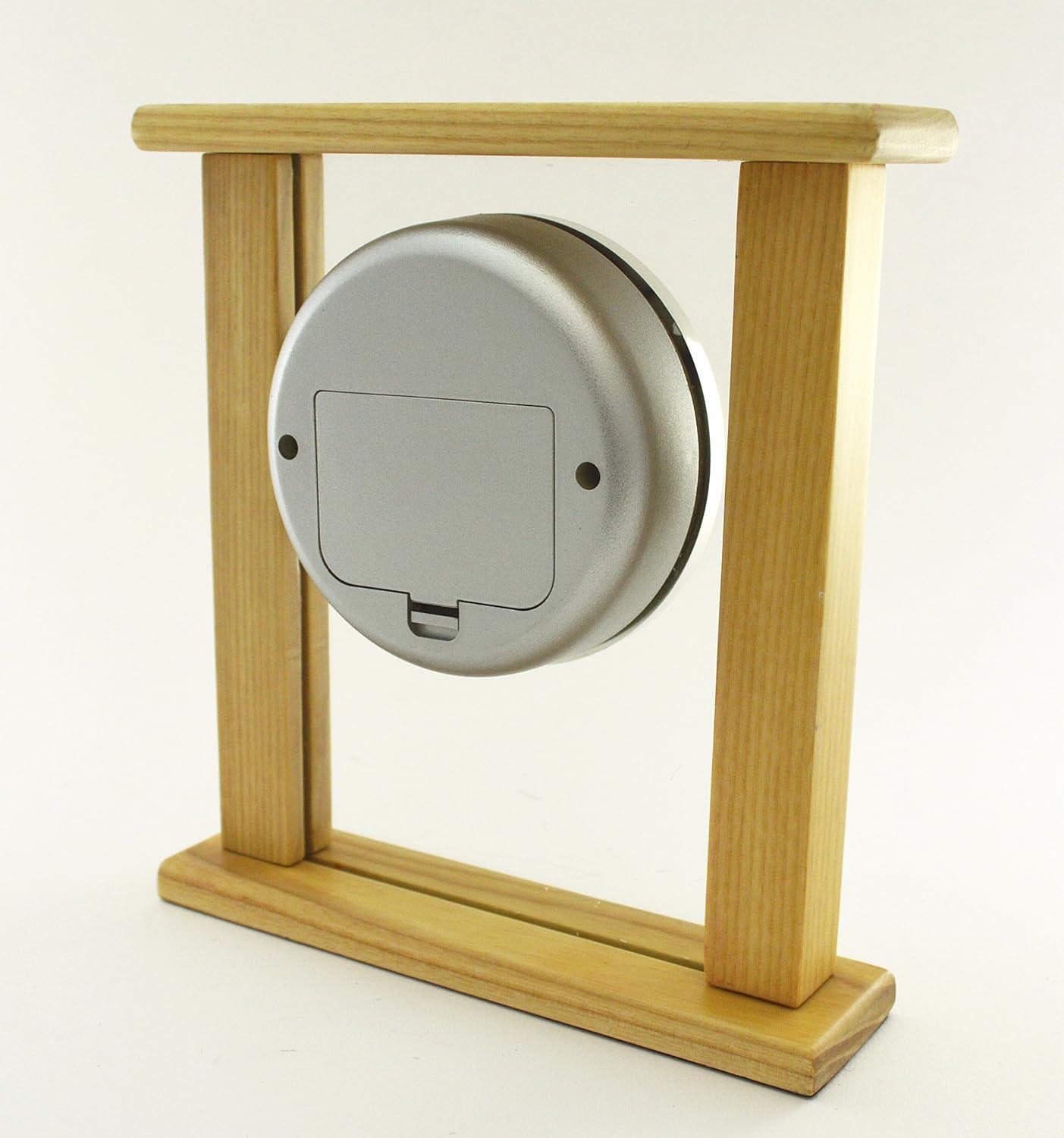 Widdop and Co Light Wood Glass . Quartz Mantel Desk Clock