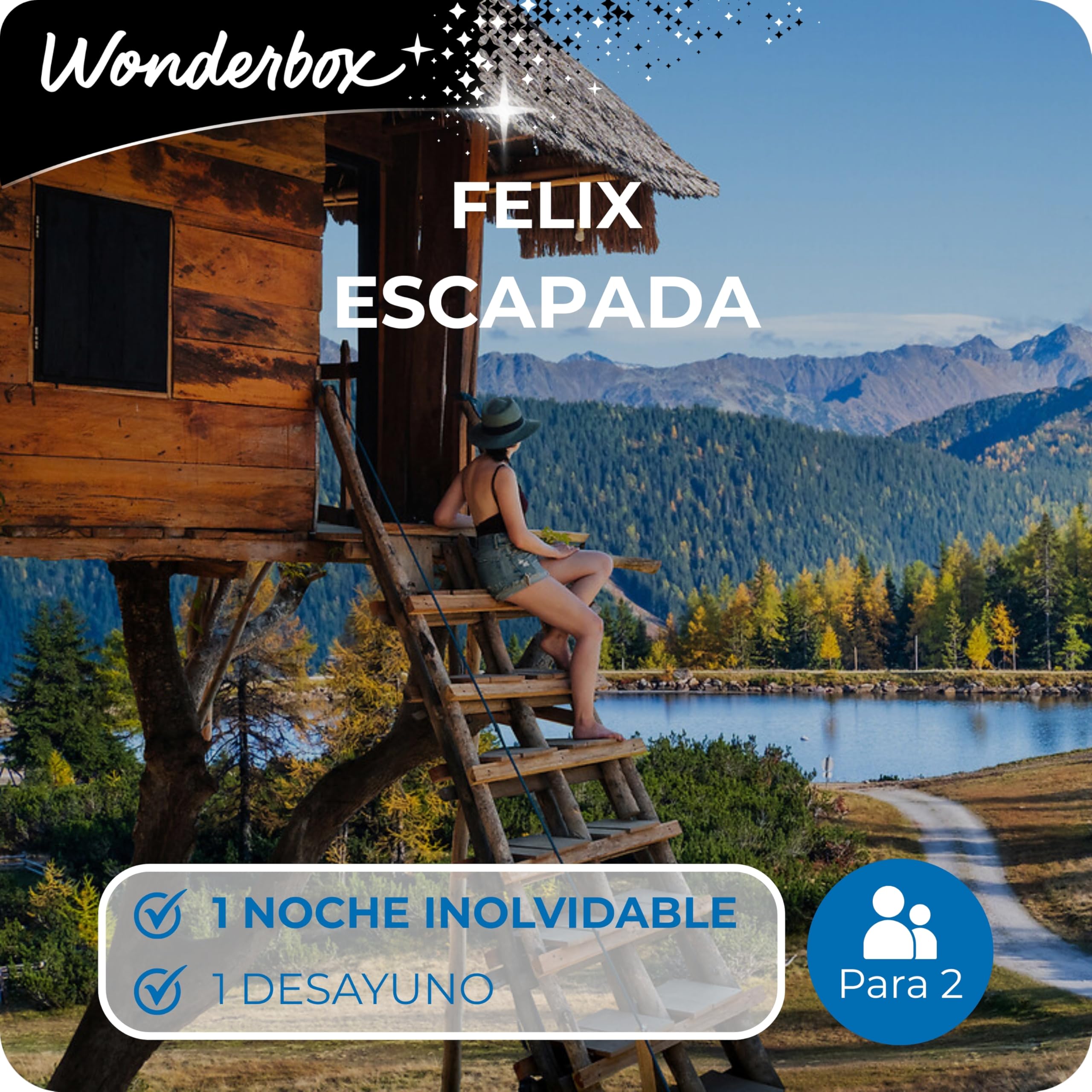 WONDERBOX - Happy Caja Regalo - Feliz ESCAPADA - 1 Noche a Elegir para Dos Personas Entre más de 700 estancias: hoteles de 4*, Casas Rurales